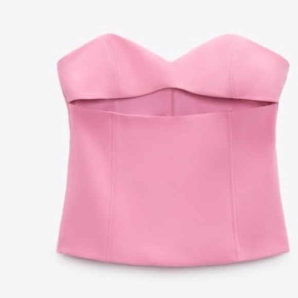 ZARA Barbie pink cut out corset bustier 2023 - Picture 7 of 8